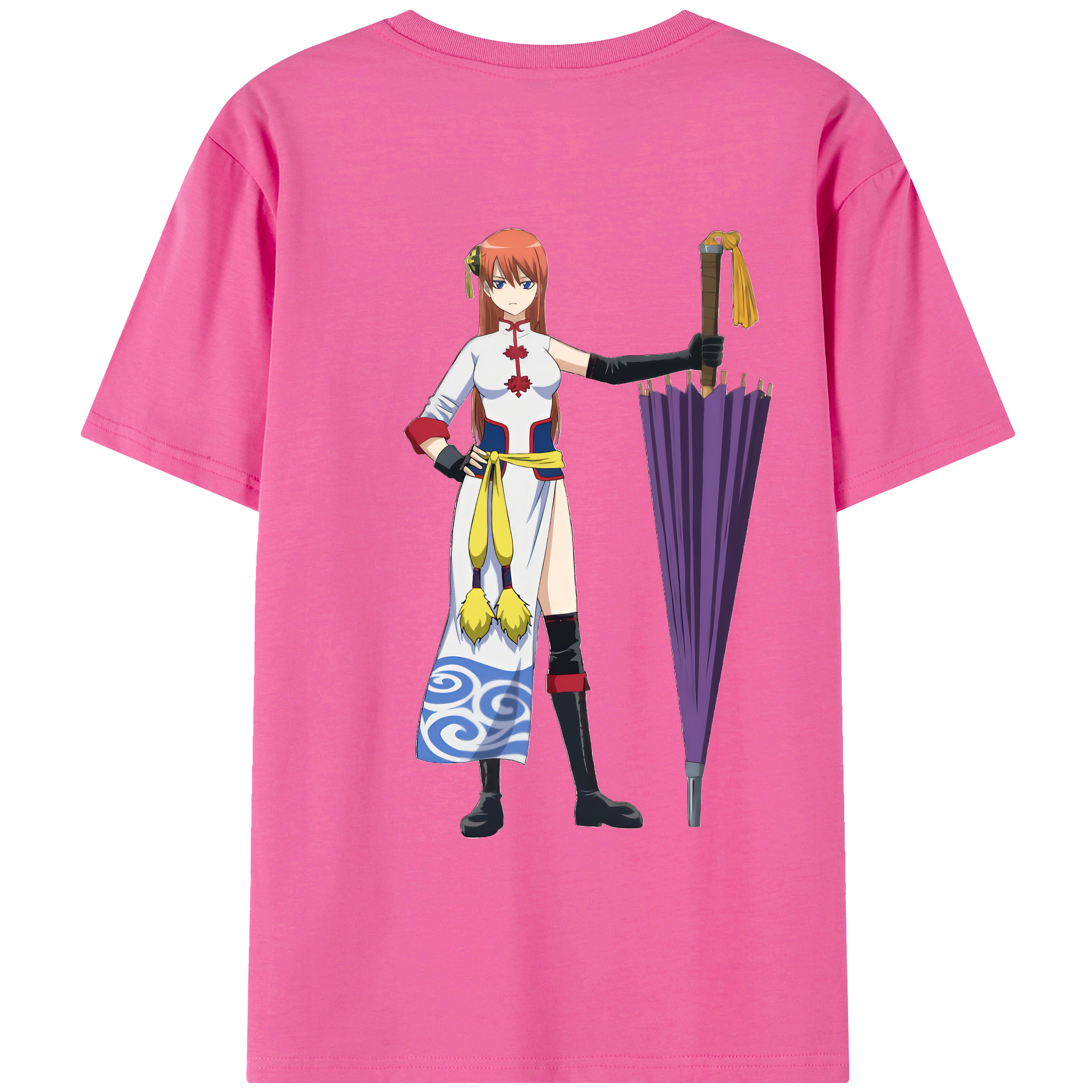 （画像用） ぎんたま 坂田銀時（さかたぎんとき） 神楽 志村新八（しむら しんぱち） GINTAMA Sakata Gintoki Kagura Shimura Shinpachi レディース半袖Tシャツ(バックプリント)